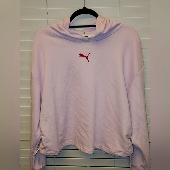 Puma Pink Short Hoodie 2X Tied sides - Picture 1 of 6